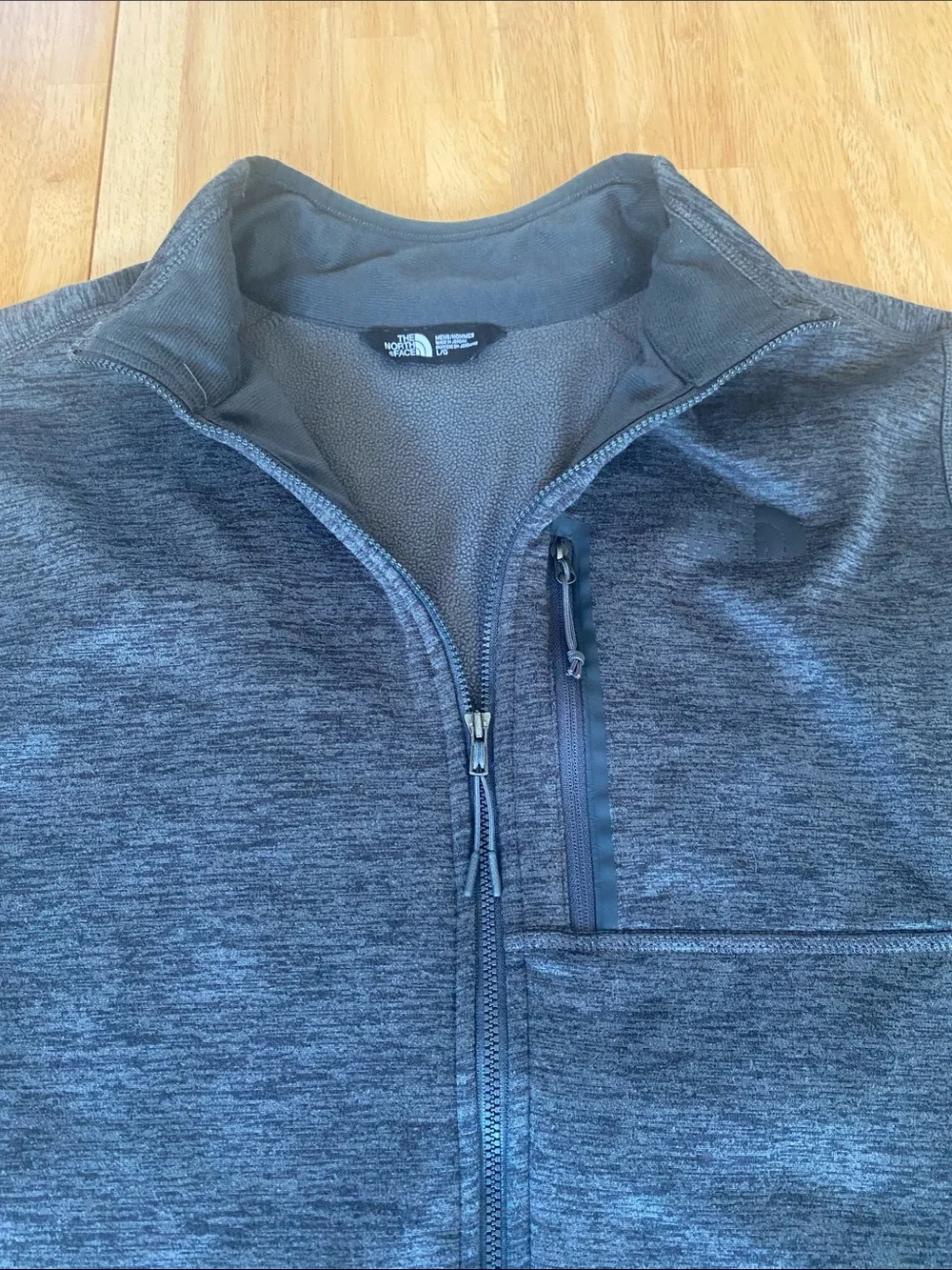 The North Face Men's Dark Gray Full-Zip Fleece Lined Jacket Size L
